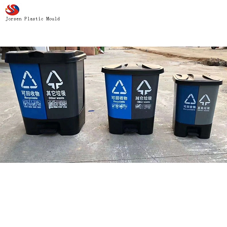 Specializing in Manufacturing 30L 50L 80L 100L Outdoor Large Capacity Trash Can Mold/Plastic Trash Can Mold